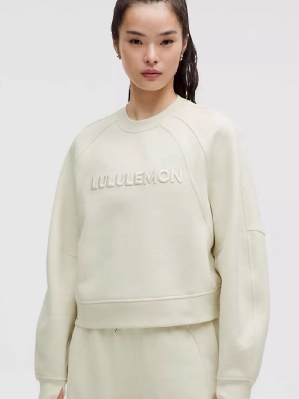 lululemon athletica Scuba Oversized Pullover M/L Color Bone